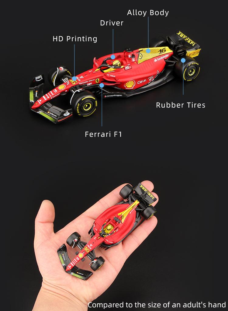 Premium Bburago 1:43 75th Anniversary MONZA 2022 F1 Scuderia Ferrari F1-75 #16 Leclerc #55 Sainz