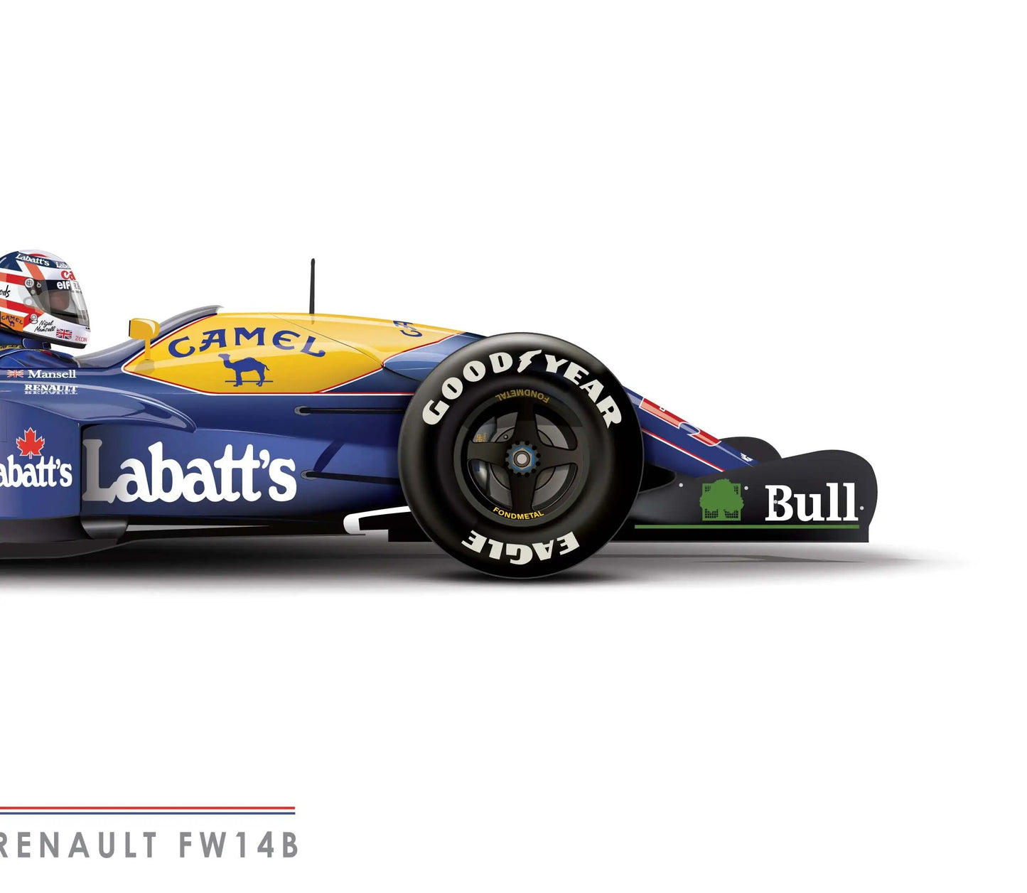 Nigel Mansell World Champion 1992 FW14B Car Poster
