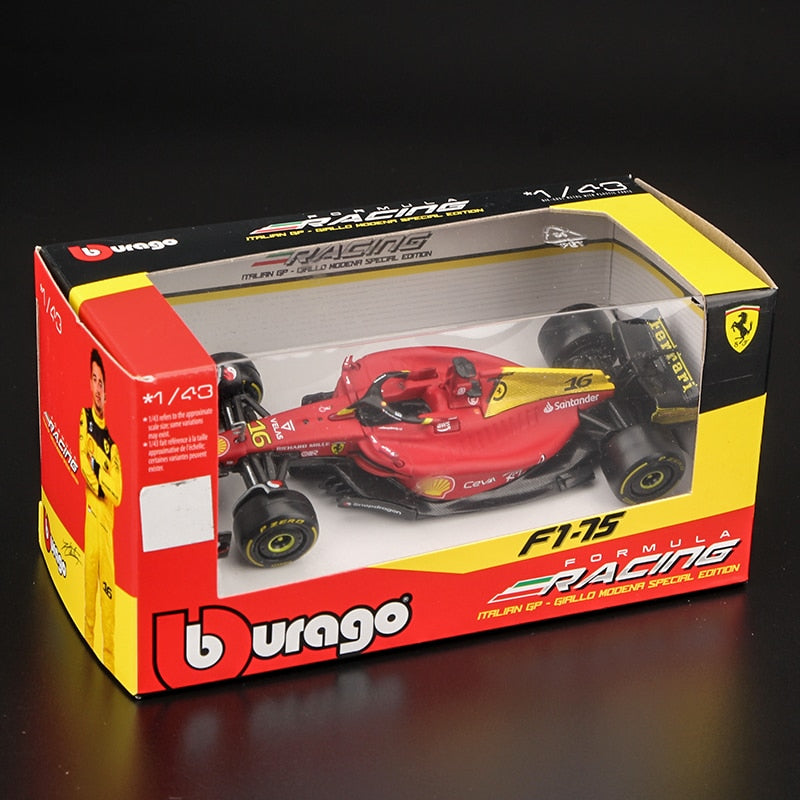 Bburago 1:43 75th Anniversary MONZA 2022 F1 Scuderia Ferrari F1-75 #16 Leclerc #55 Sainz