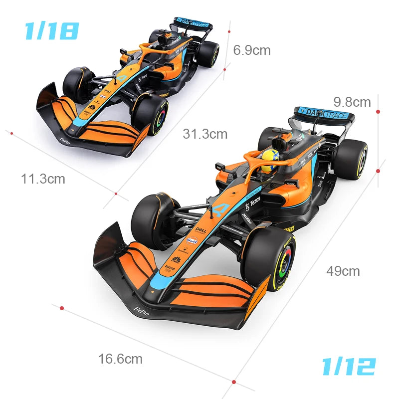 Rastar Remote Control F1 Racing Car Model McLaren MCL36 #4 Lando Norris - Scale 1:12 / 1:18