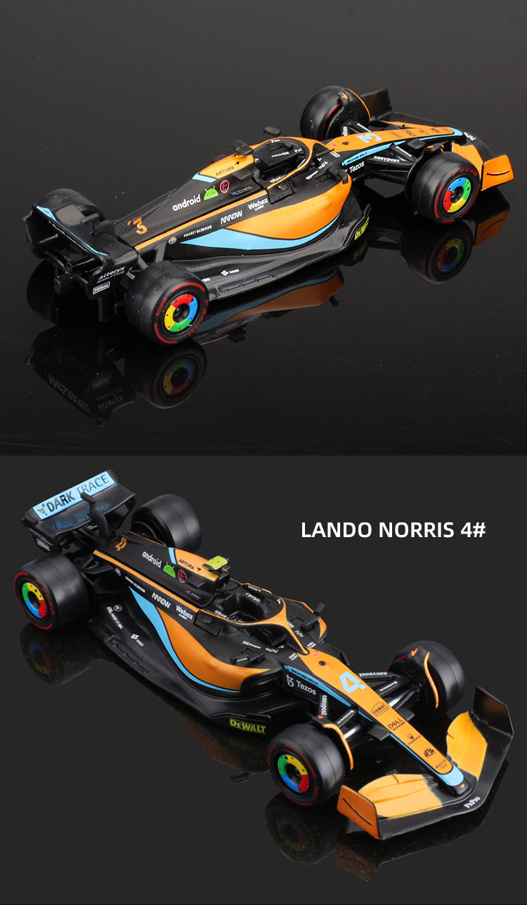 Bburago 1:43 2022 #4 Lando Norris McLaren F1 Team MCL36 #3 Daniel Ricciardo