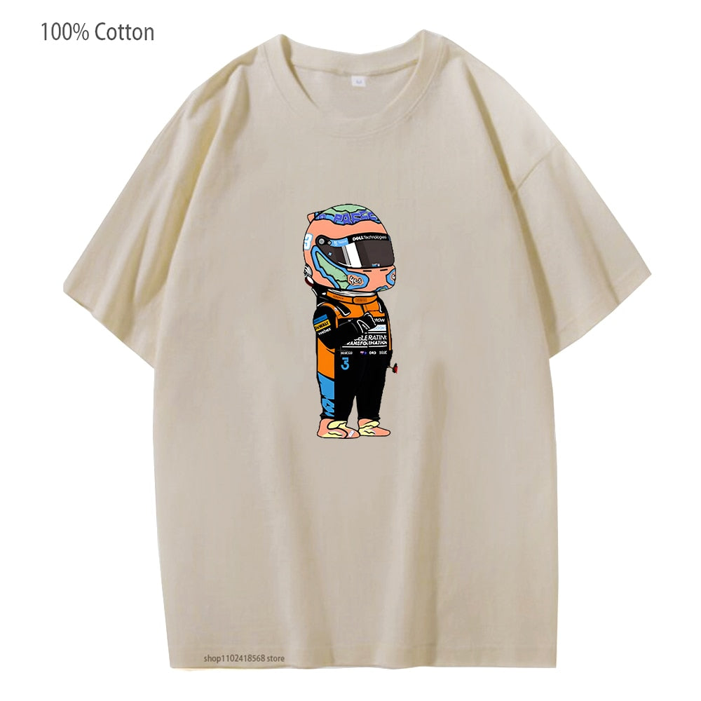 T-Shirt Cartoon Daniel Ricciardo Unisex - 100% Cotton