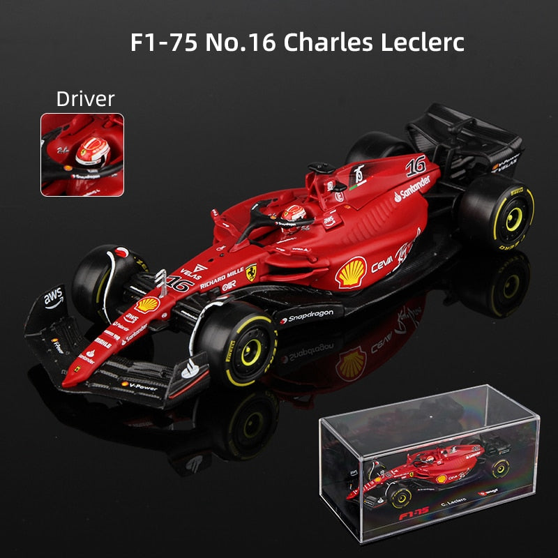 Premium Bburago 1:43 2022 F1 Scuderia Ferrari F1-75 #16 Leclerc #55 Sainz