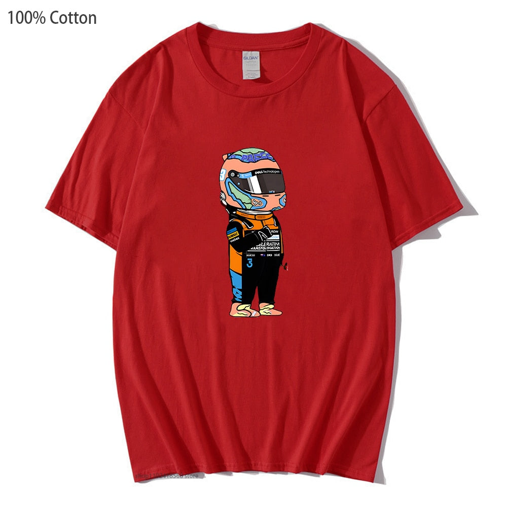 T-Shirt Cartoon Daniel Ricciardo Unisex - 100% Cotton