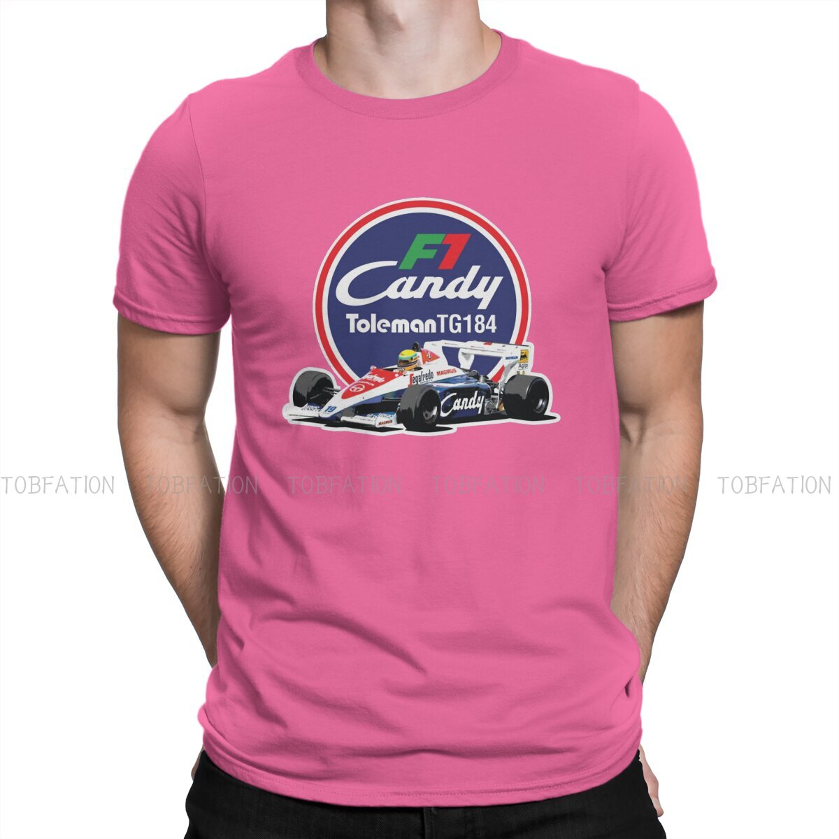 T-Shirt Ayrton Senna F1 Candy Toleman TG184 Car
