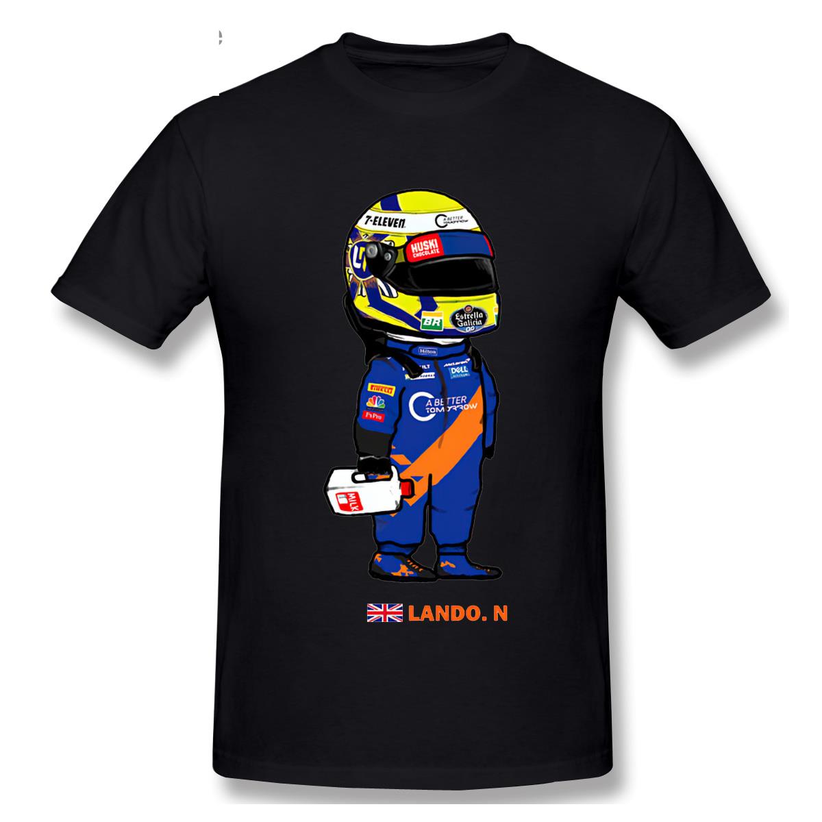 T-Shirt Cartoon Lando Norris And The Milk