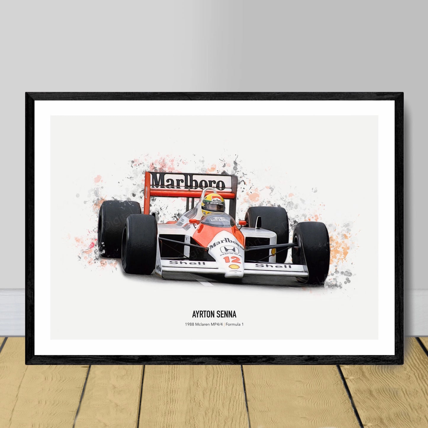 Ayrton Senna 1988 MP4/4 Formula 1 Poster - Frame not included