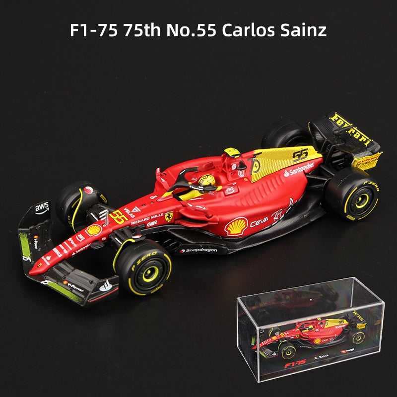 Premium Bburago 1:43 75th Anniversary MONZA 2022 F1 Scuderia Ferrari F1-75 #16 Leclerc #55 Sainz