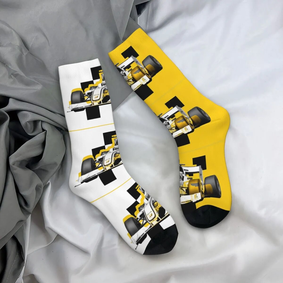 Yellow and White Brawn GP Socks