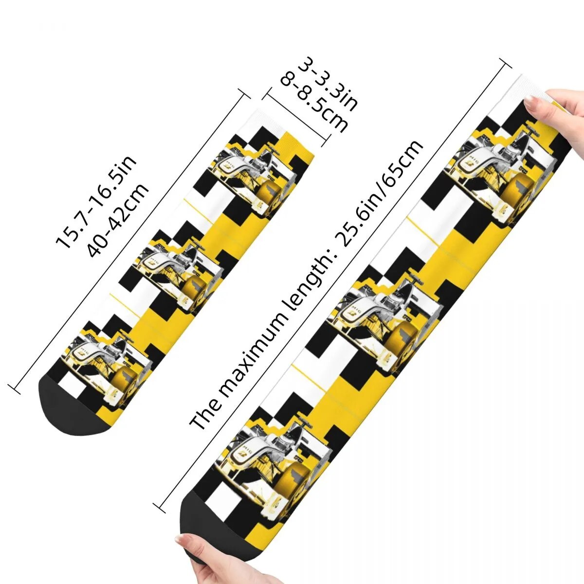 Yellow and White Brawn GP Socks