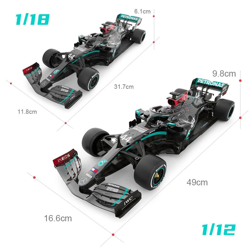 Rastar Remote Control F1 Racing Car Model Mercedes-AMG l W11 #44 Lewis Hamilton - Scale 1:12 / 1:18