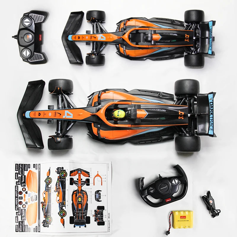 Rastar Remote Control F1 Racing Car Model McLaren MCL36 #4 Lando Norris - Scale 1:12 / 1:18