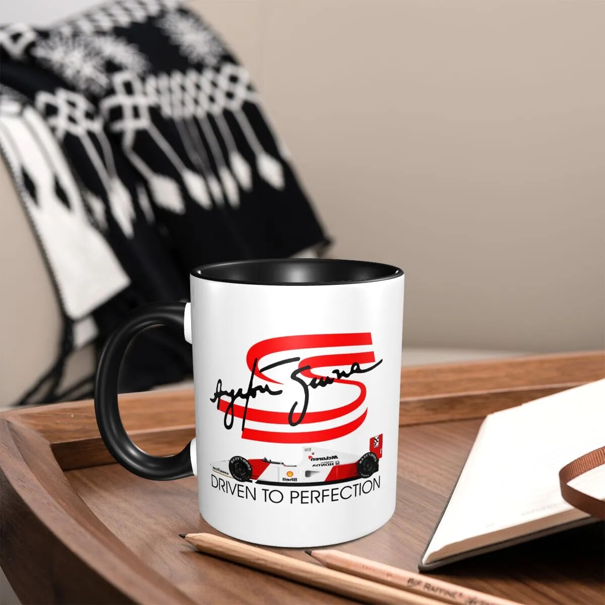 Ayrton Senna logo mug - Drive to Perfection