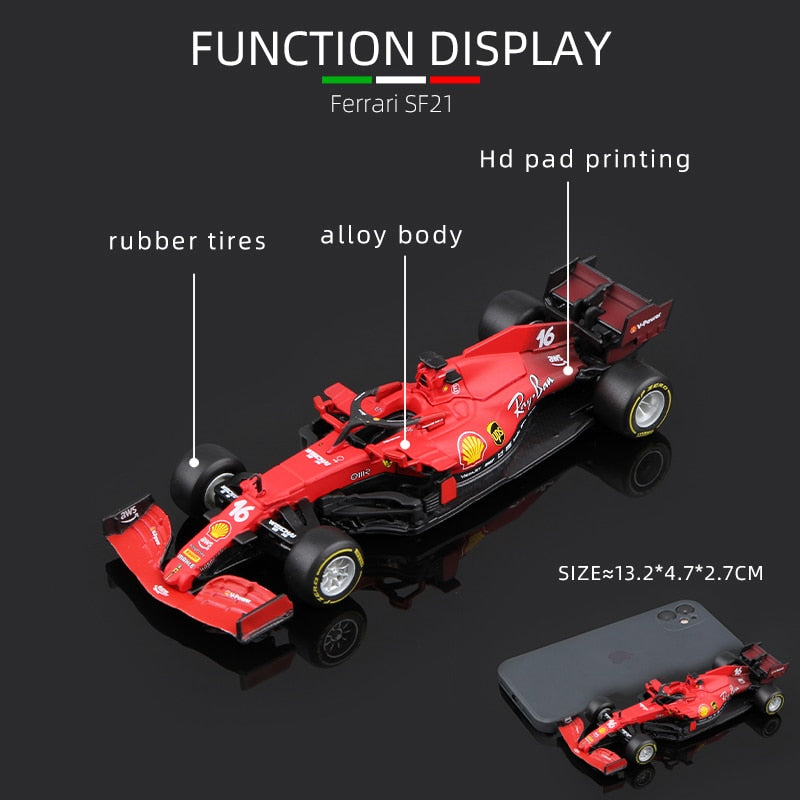 Bburago 1:43 Ferrari SF21 2021 #55 C. Sains #16 C. Leclerc