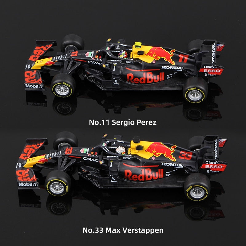 Premium Bburago 1:43 Red Bull RB16B 2021 #33 Max Verstappen #11 Checo Perez