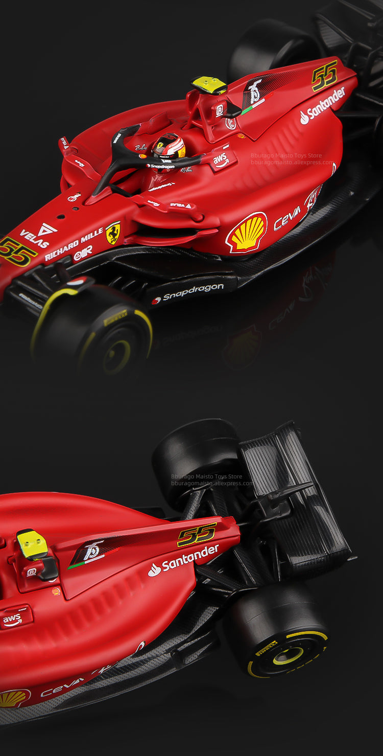 Premium Bburago 1:43 2022 F1 Scuderia Ferrari F1-75 #16 Leclerc #55 Sainz