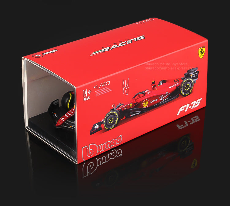 Premium Bburago 1:43 2022 F1 Scuderia Ferrari F1-75 #16 Leclerc #55 Sainz
