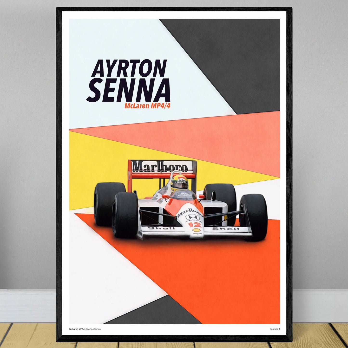 Ayrton Senna 1988 MP4/4 Formula 1 Poster - Frame not included