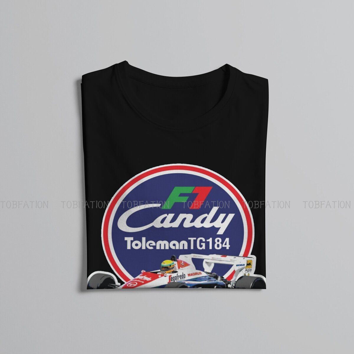 T-Shirt Ayrton Senna F1 Candy Toleman TG184 Car