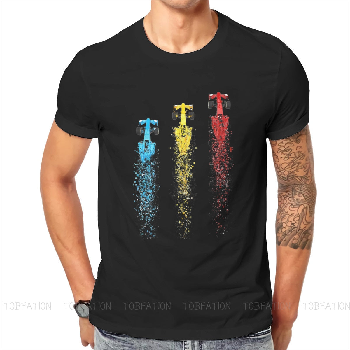 Abstract Formula 1 Cars Racing T-Shirt