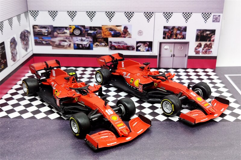 Bburago 1:43 F1 2020 Ferrari Team SF1000 #5 S.Vettel #16 C.Leclerc
