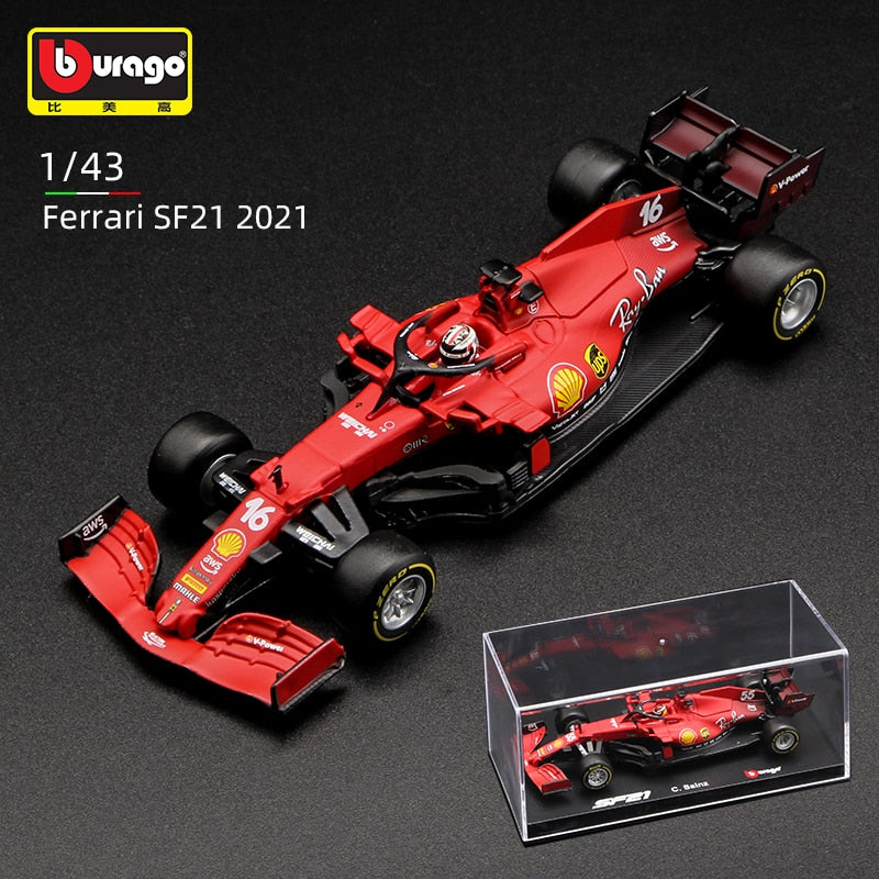 Premium Bburago 1:43 Ferrari F1 SF21 #16 C. Leclerc #55 C. Sainz