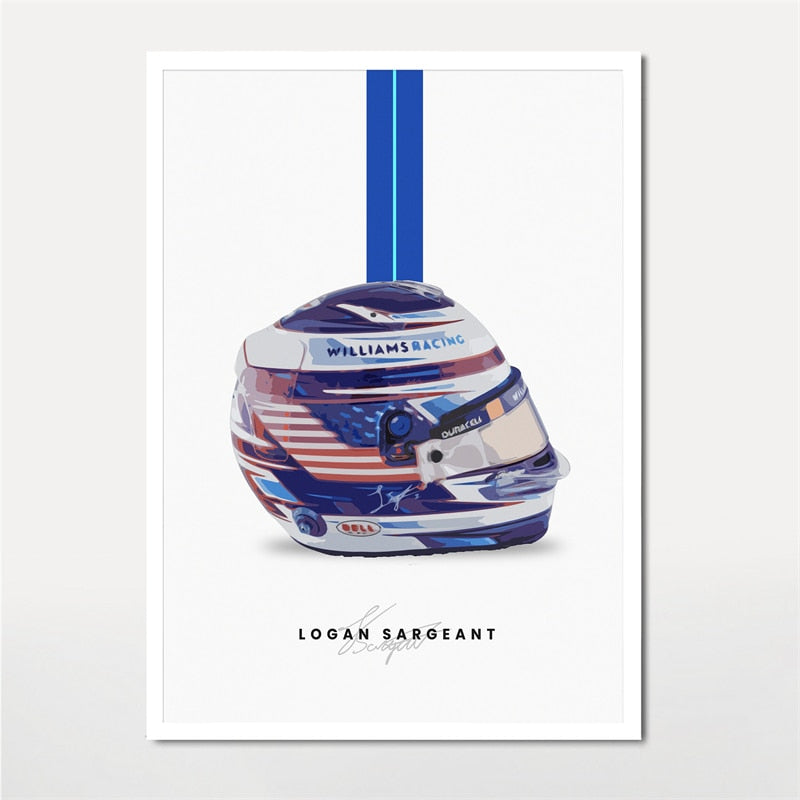 Logan Sargeant Helmet Poster Season 2023