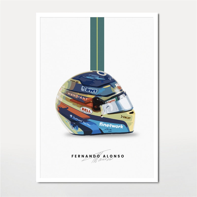 Poster Helmet Fernando Alonso Season 2023 – F1 Car Cave
