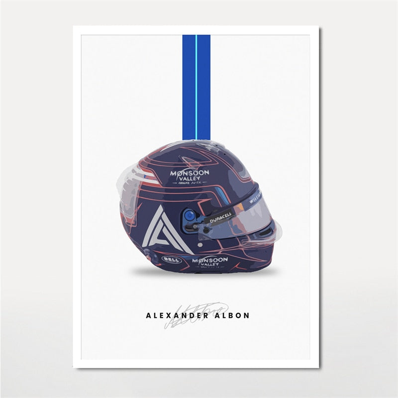 Poster Capacete Alexander Albon Temporada 2023