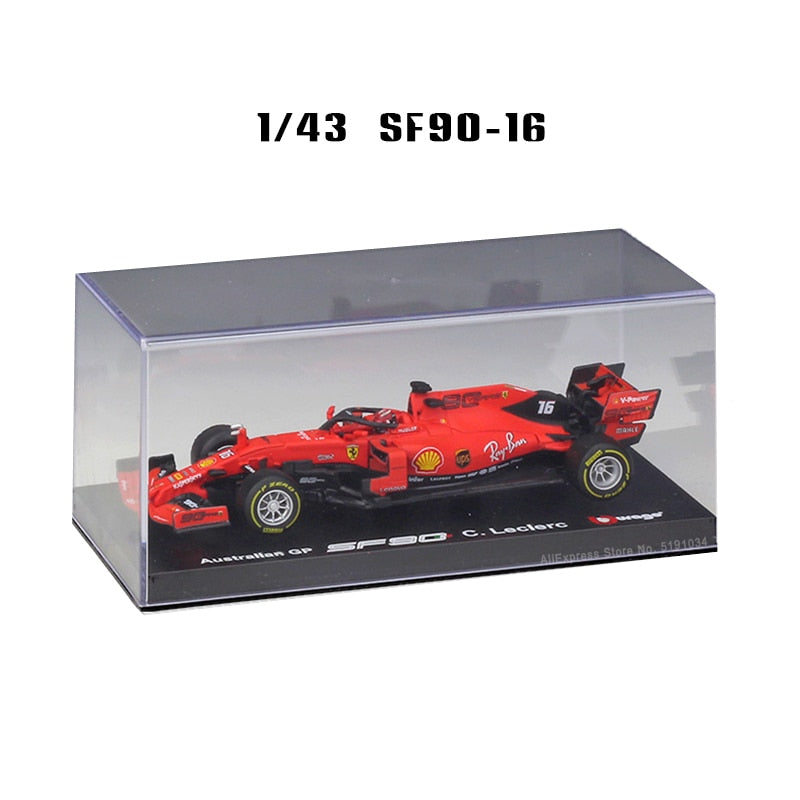 Premium Bburago 1:43 F1 Ferrari 2019 SF90 #16 C. Leclerc #5 S. Vettel