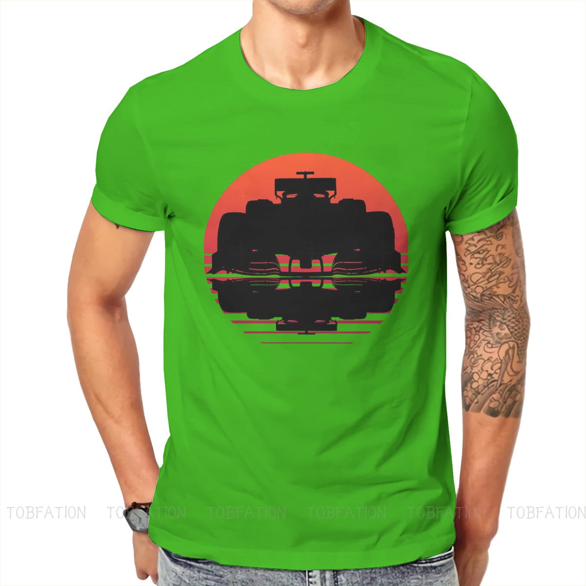 F1 Car Vintage Sunrise T-Shirt