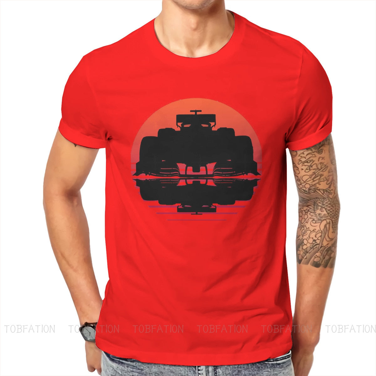 F1 Car Vintage Sunrise T-Shirt