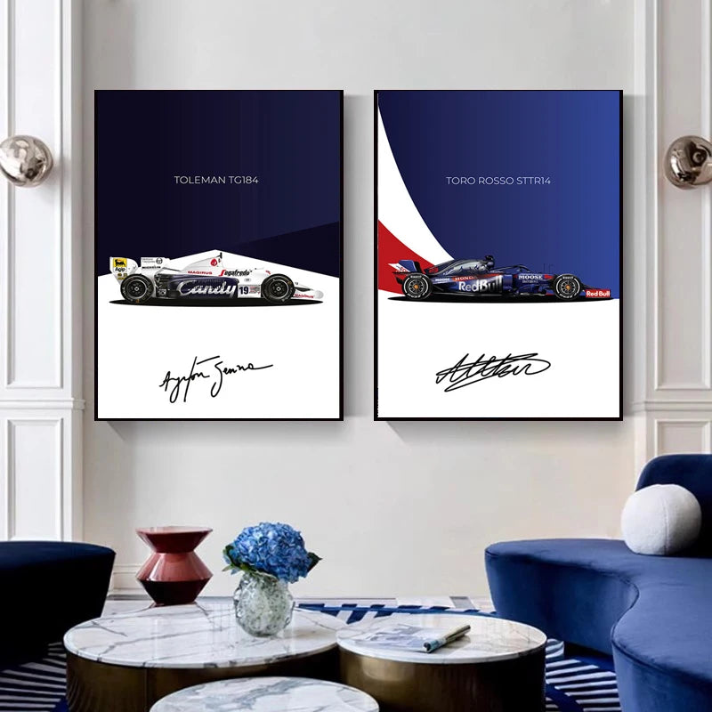 Decorative Formula 1 Poster – Racing Car Art for Walls