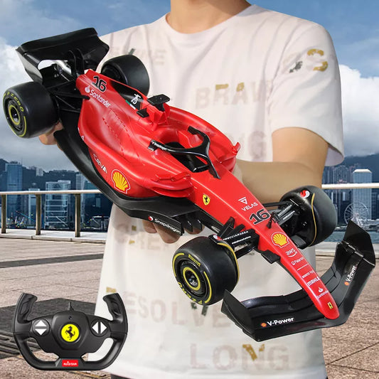 Rastar Remote Control F1 Racing Car Model Ferrari l F1-75 #16 Charles Leclerc - Scale 1:12 / 1:18