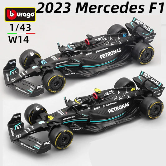 Bburago 1:43 2023 Mercedes-AMG PETRONAS F1 Team W14 #44 Hamilton #63 Russell