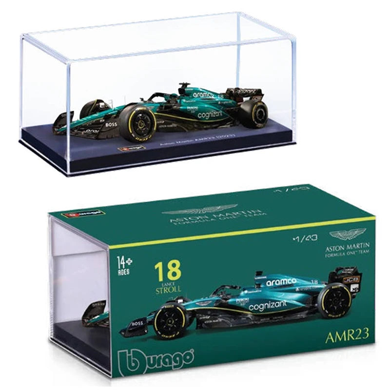 Premium Bburago 1:43 Aston Martin AMR23 #14 Fernando Alonso #18 Lance Stroll