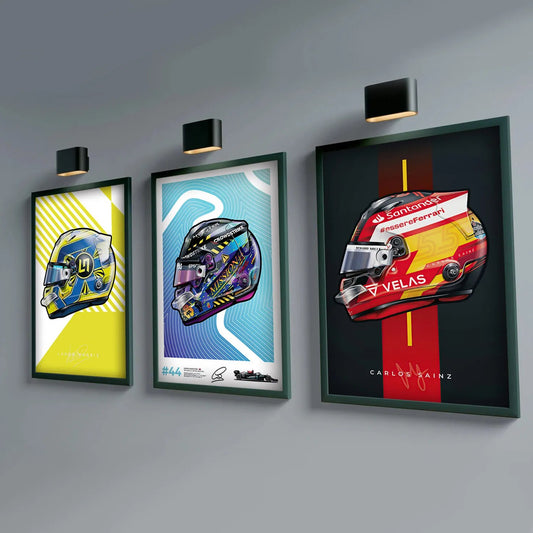 2022 F1 Helmets Poster