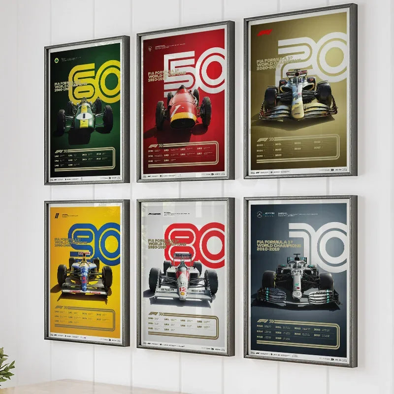 Formula 1 Decades Posters 50S - 20S