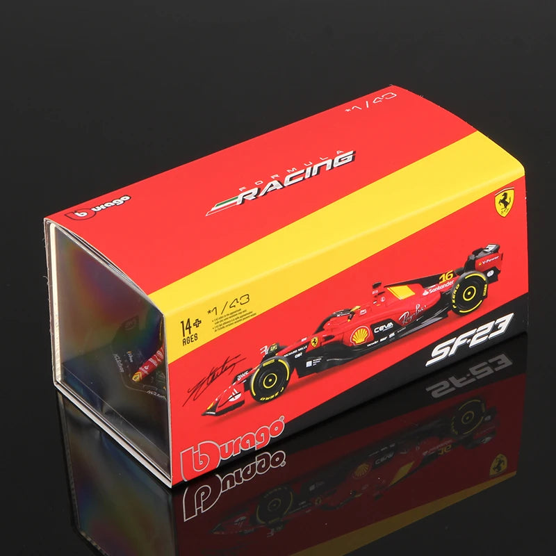 Premium Bburago 1:43 SF-23 ITALIA Special Paint #16 Charles Leclerc #55 Carlos Sainz