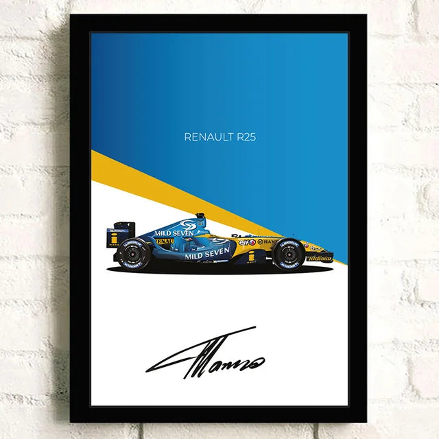 Decorative Formula 1 Poster – Racing Car Art for Walls