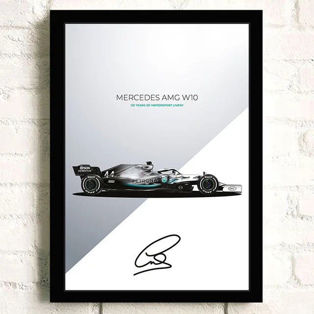 Decorative Formula 1 Poster – Racing Car Art for Walls
