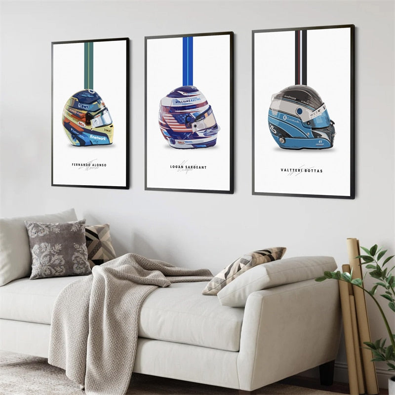 Valtteri Bottas Helmet Poster Season 2023