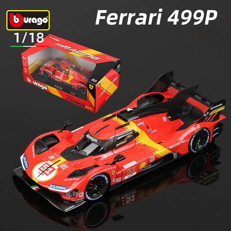 Bburago 1:18 Ferrari 499P 2023  Hypercar #50  #51 24h LE MANS