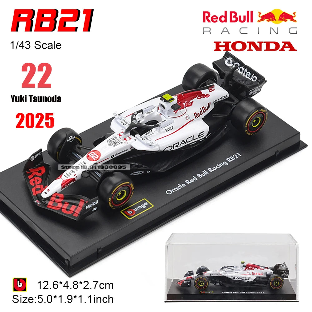 Premium Burago 1:43 2025 F1 Red Bull RB21 Japan Special #1 Verstappen #22 Yuki Tsunoda