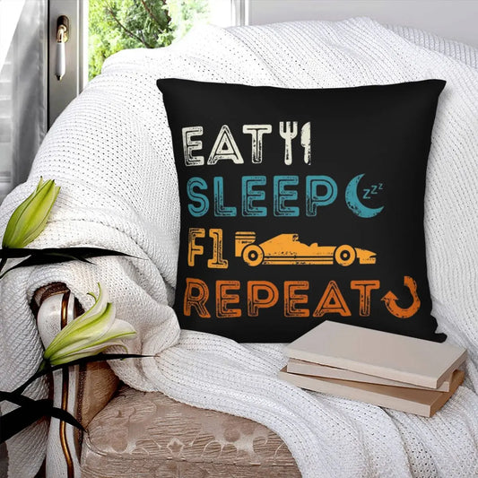 Eat Sleep F1 Repeat Pillowcase