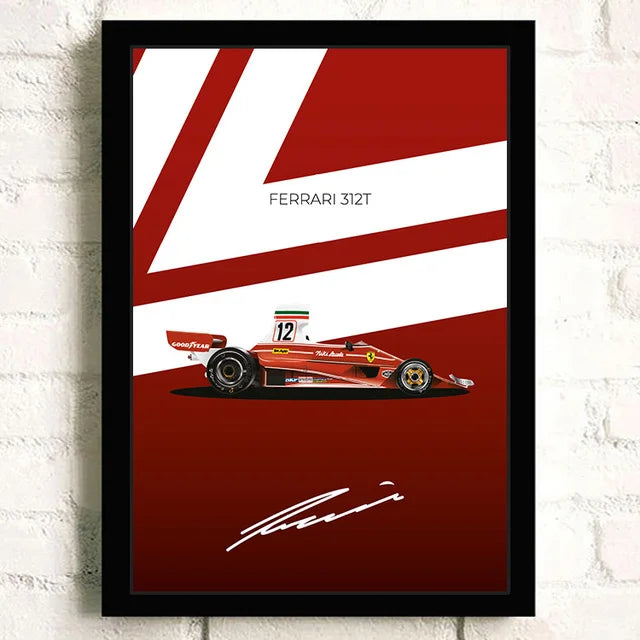 Decorative Formula 1 Poster – Racing Car Art for Walls