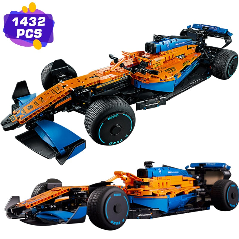 Microblocks F1 Tecnich Formula One McLaren F1 Building Blocks - MOC 42141 – F1 Car Cave