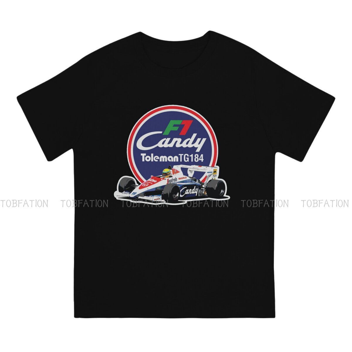 T-Shirt Ayrton Senna F1 Candy Toleman TG184 Car