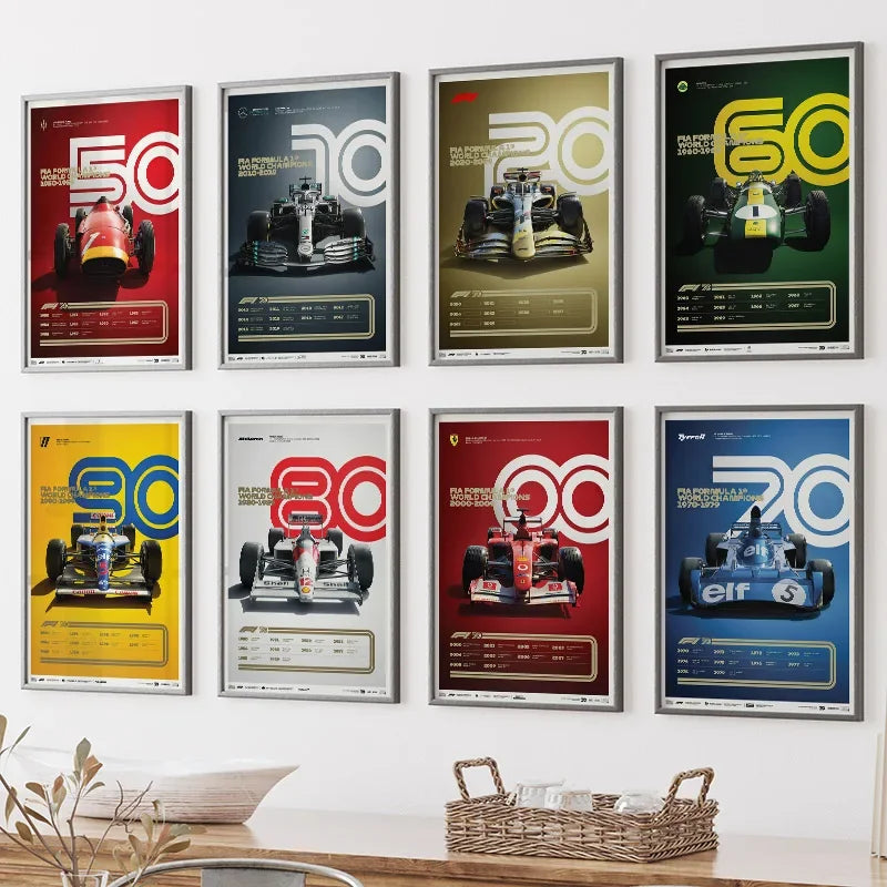 Formula 1 Decades Posters 50S - 20S