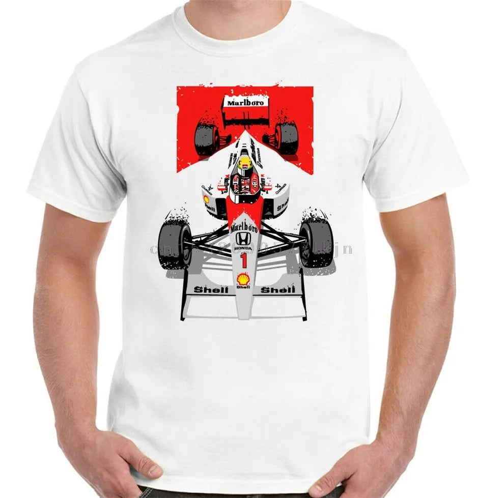 T-Shirt Marlboro Mclaren Car Ayrton Senna